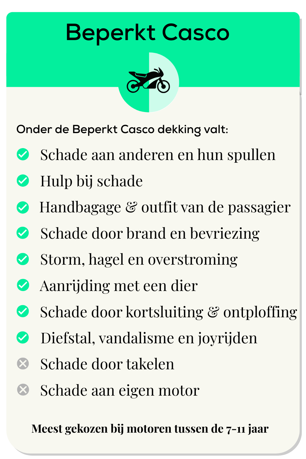 motorrijvoertuigenverzekering dekking Beperkt Casco